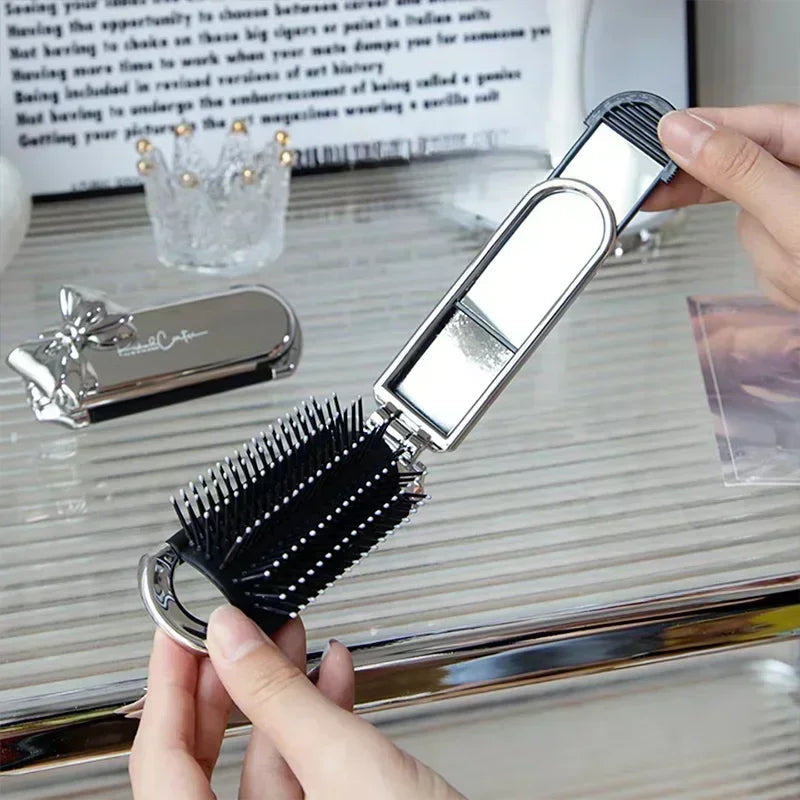 MirrorLuxe Pocket Hair Brush