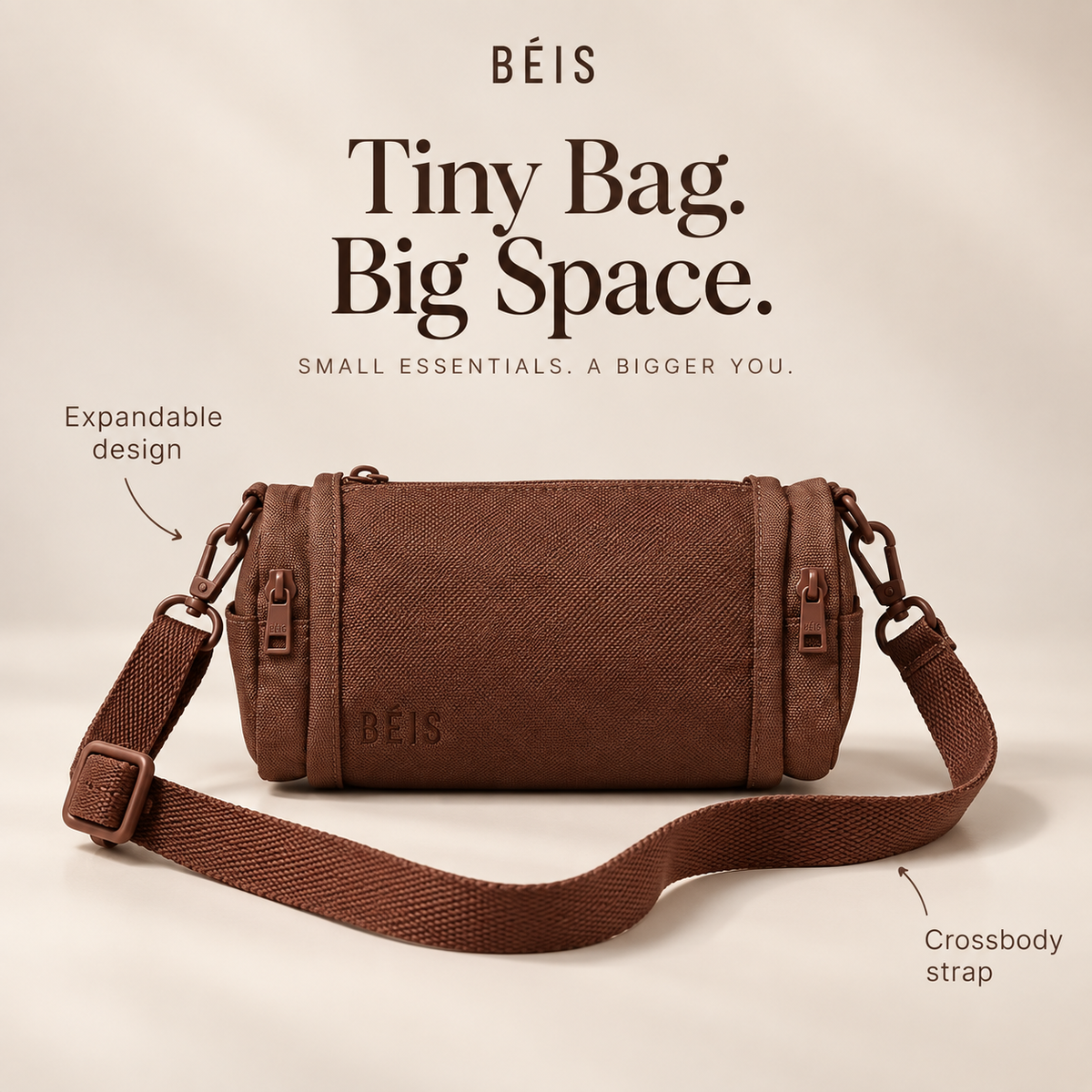 ✨ Expandable Crossbody Charm Bag