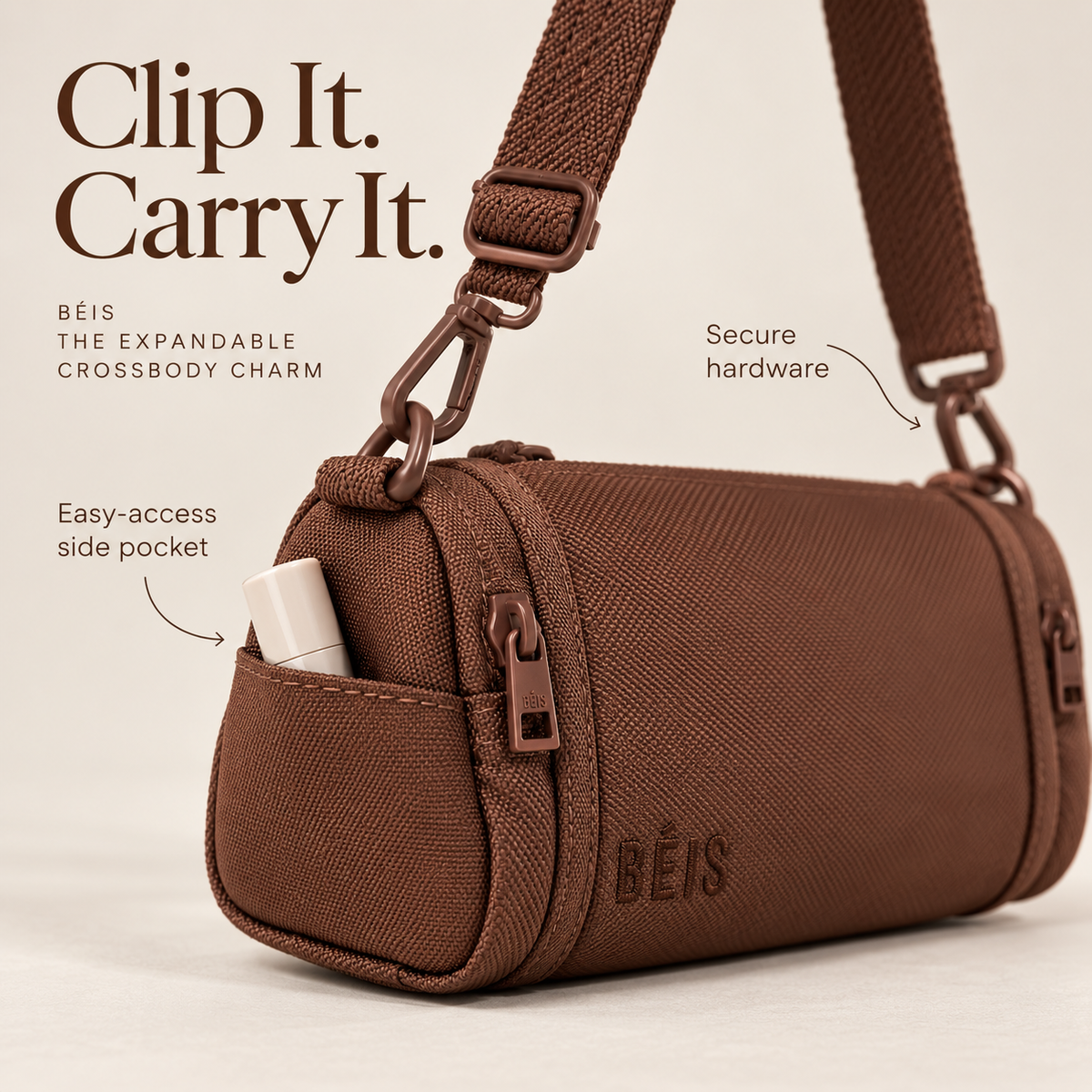 ✨ Expandable Crossbody Charm Bag