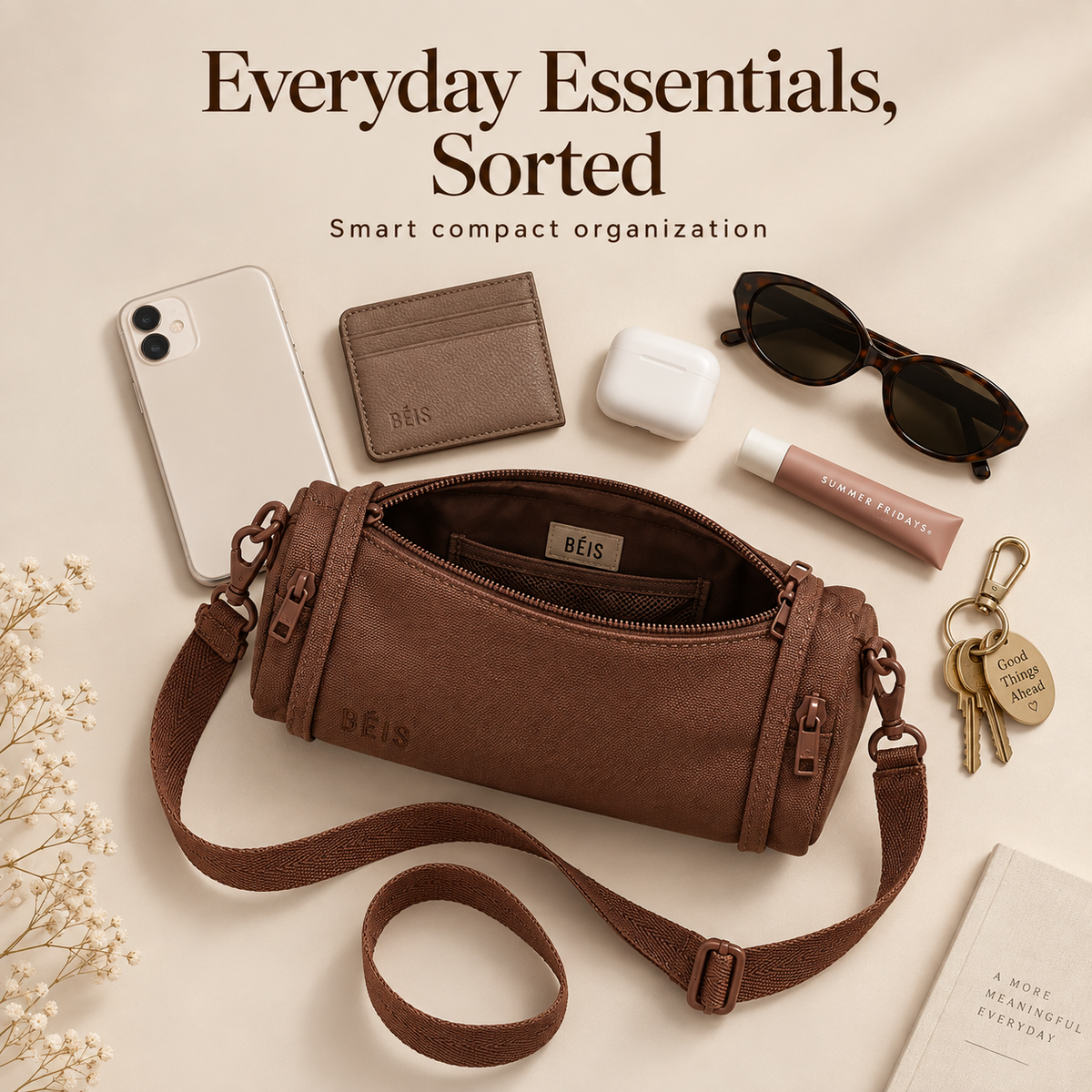 ✨ Expandable Crossbody Charm Bag