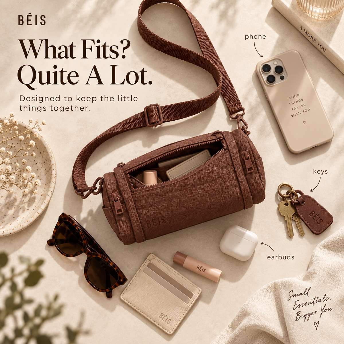 ✨ Expandable Crossbody Charm Bag