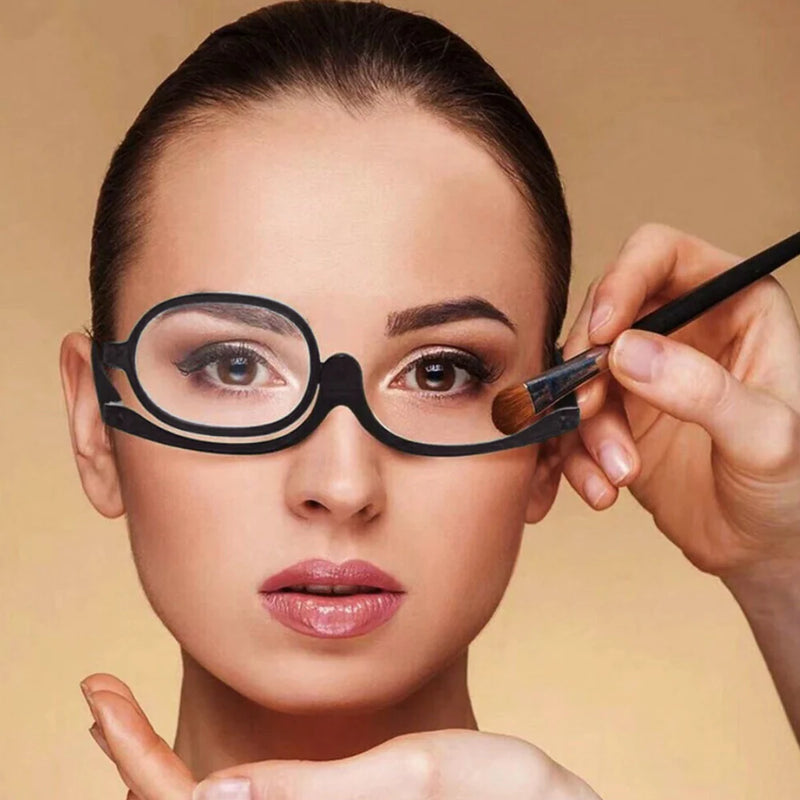 Flip-Down Makeup Glasses