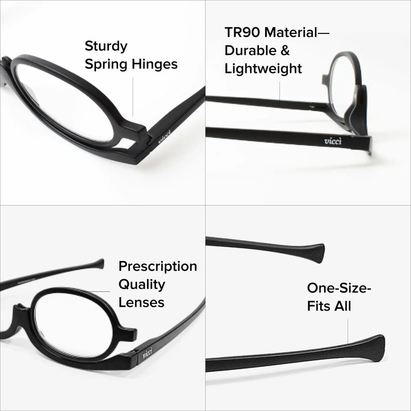 Flip-Down Makeup Glasses