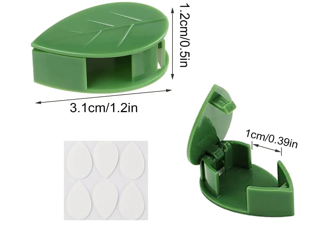 Leaf-Shaped Plant Climbing Wall Fixture Clips