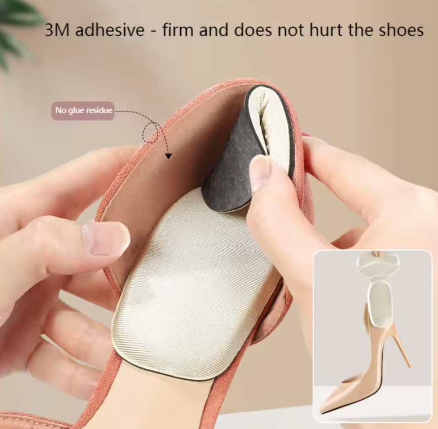 Reusable T-Shaped Sponge Heel Grips for Women Shoes
