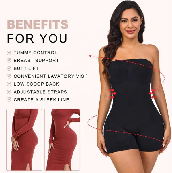Strapless Tummy Control Bodysuit for Women