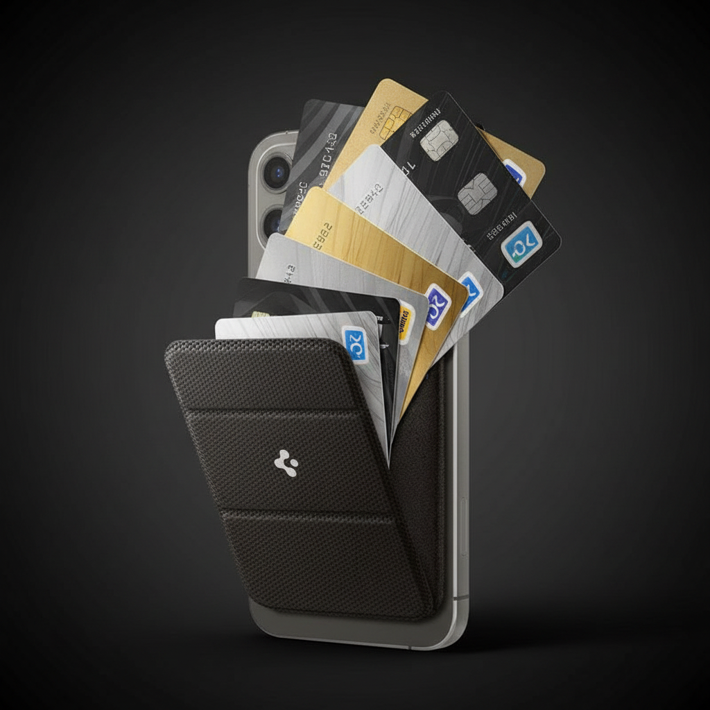 Portable Magnetic Card Holder Wallet With Mobile Stand