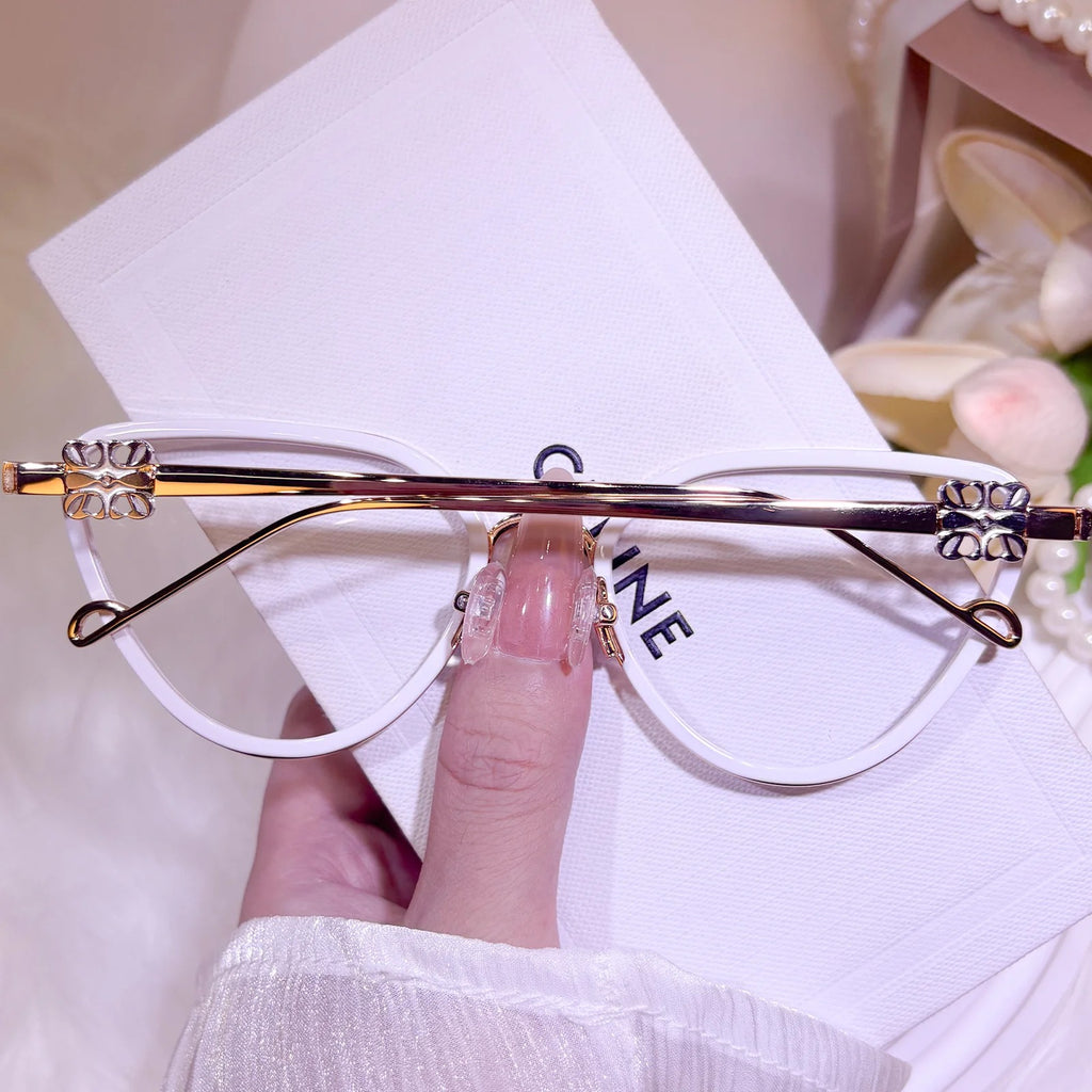 Luxury Cat Eye Metal Frame Glasses