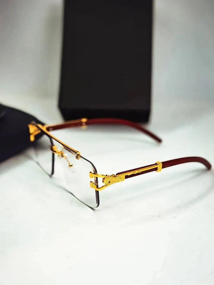 Luxe Gold Frameless Vintage Sunglasses
