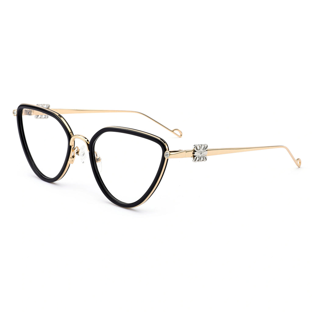 Luxury Cat Eye Metal Frame Glasses